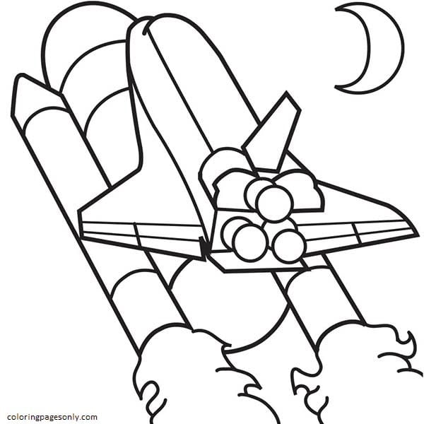 Spacecraft Rocket Coloring Pages - Rocket Coloring Pages - Coloring