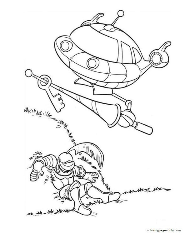 Rocket and Knight Coloring Page