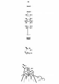 Connect the dots rocket launch Coloring Pages