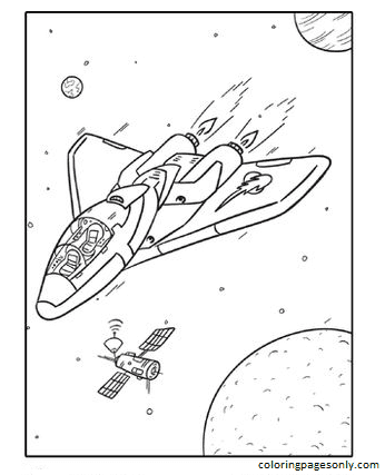 Rocket Ship 4 Coloring Pages