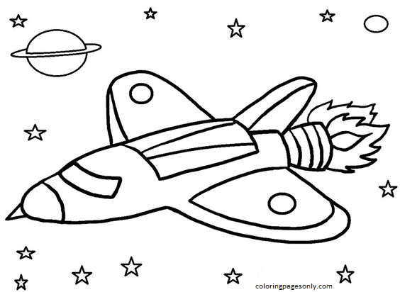 Rockets 5 Coloring Page