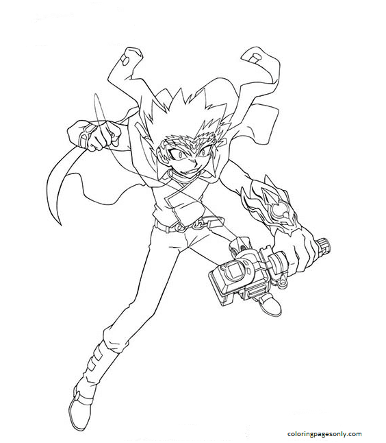 Ryuga Beyblade Coloring Pages