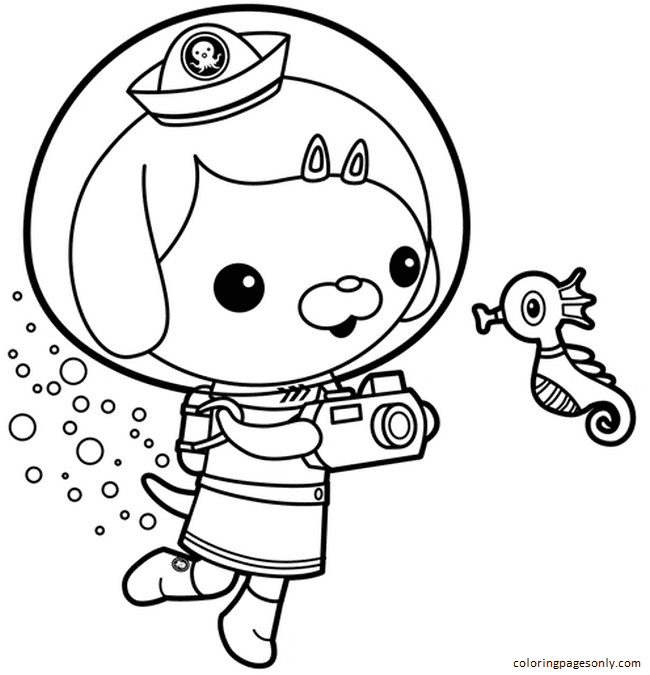 Sauci Loves To Photograph Underwater Life Coloring Page