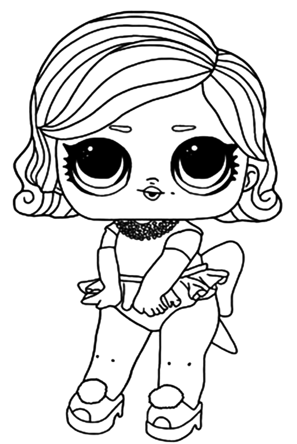 Glamour Quene Coloring Page