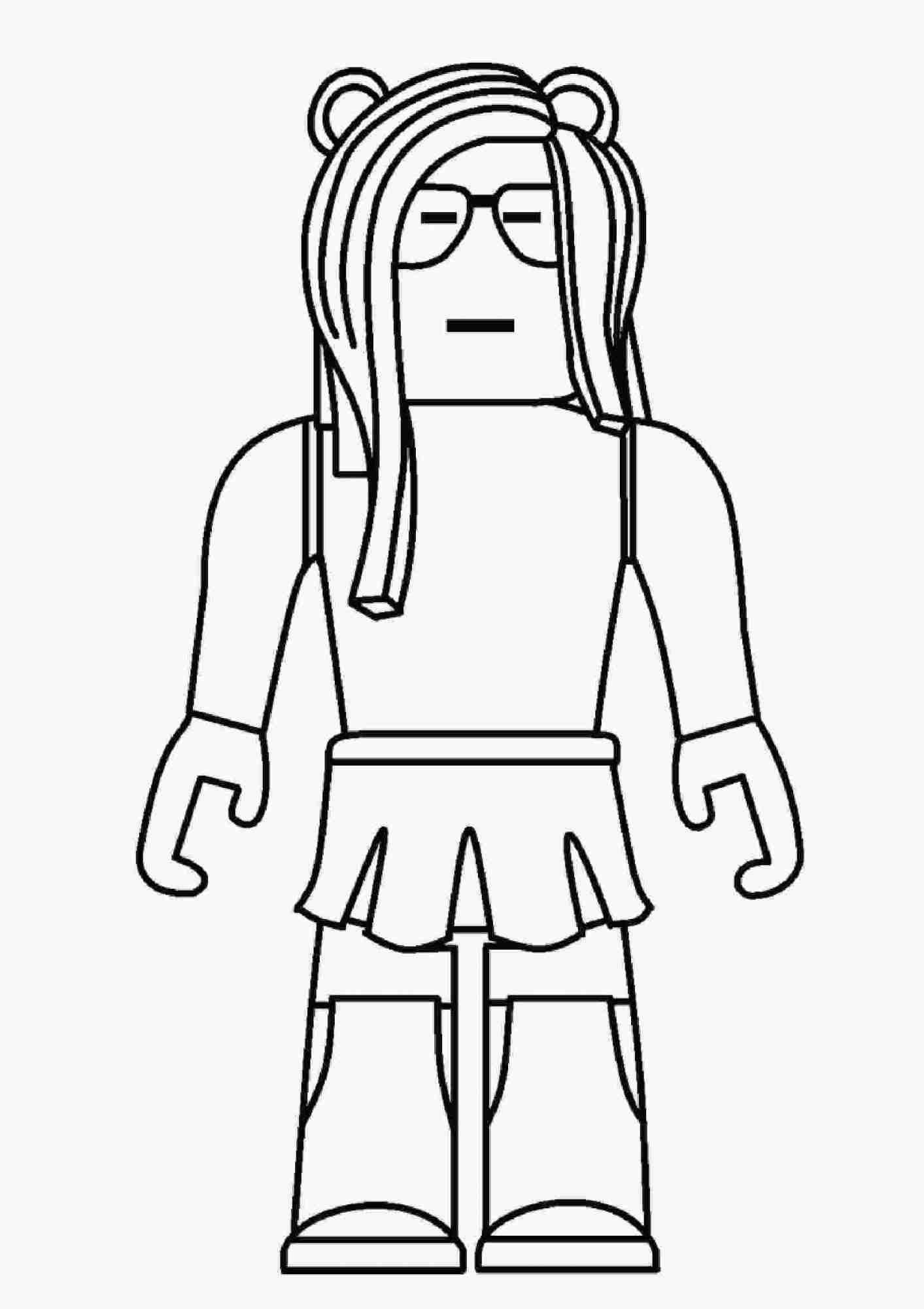 Sleepy girl wears skirt in Roblox game Coloring Pages   Lego ...
