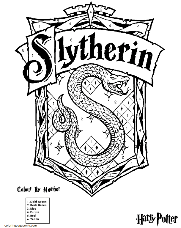 Slytherin Coloring Page Free Printable Coloring Pages