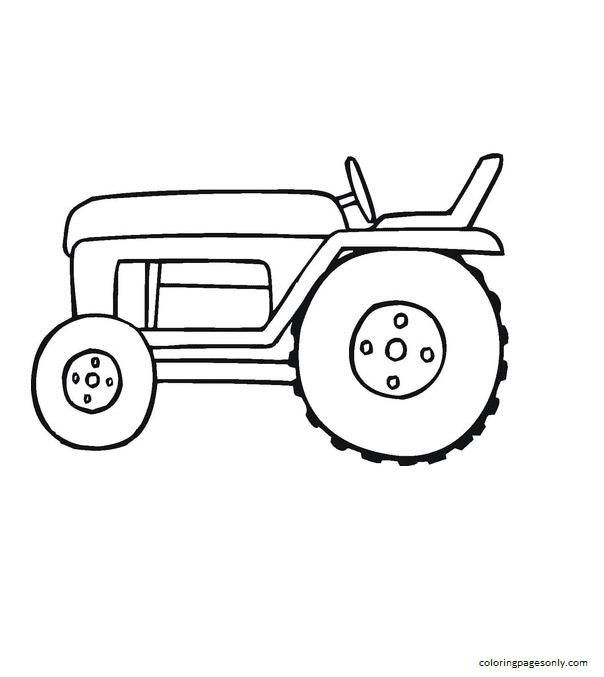 Small tractor Coloring Page