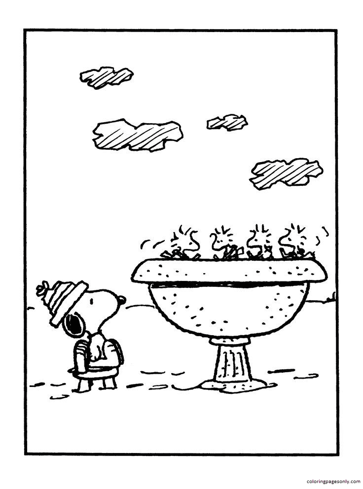 Snoopy And Woodstock 2 Coloring Pages