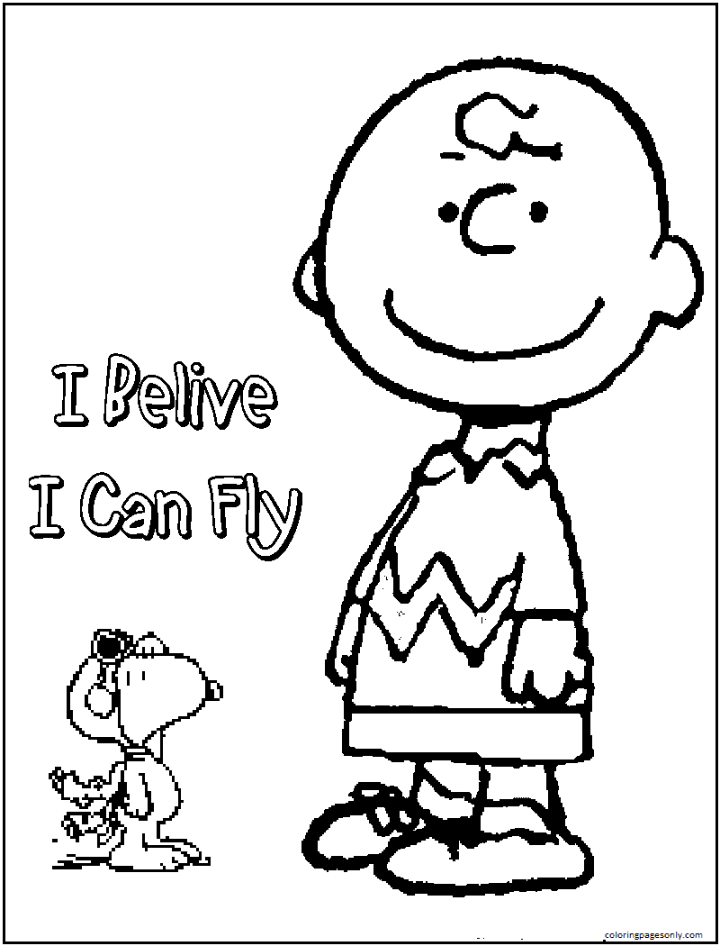 Snoopy Charlie Brown Coloring Page