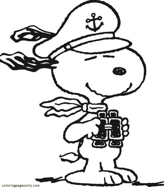Snoopy Sheet 3 Coloring Page