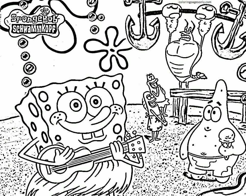 Pagina da colorare di Spongebob 1