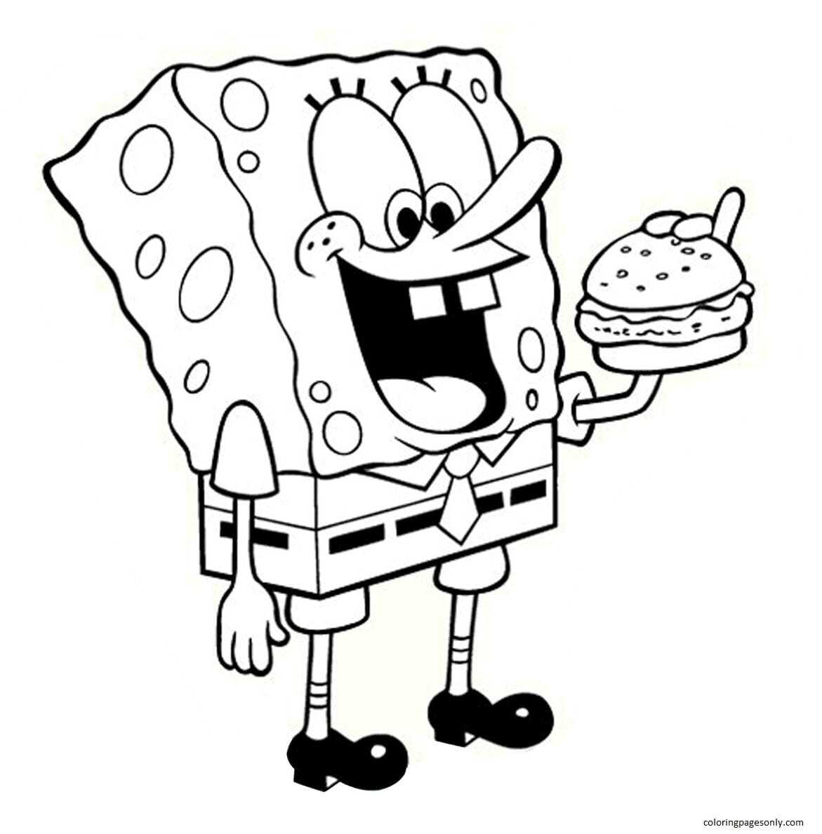 Spongebob Happy Coloring Pages - Spongebob Coloring Pages - Coloring Pages For Kids And Adults