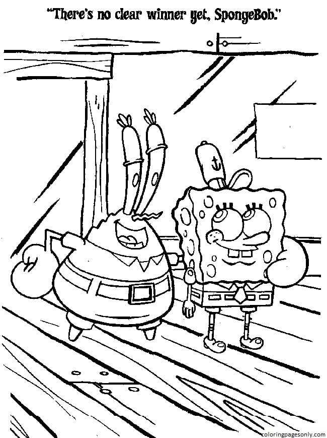 Spongebob Squarepants en meneer Krabs van Spongebob