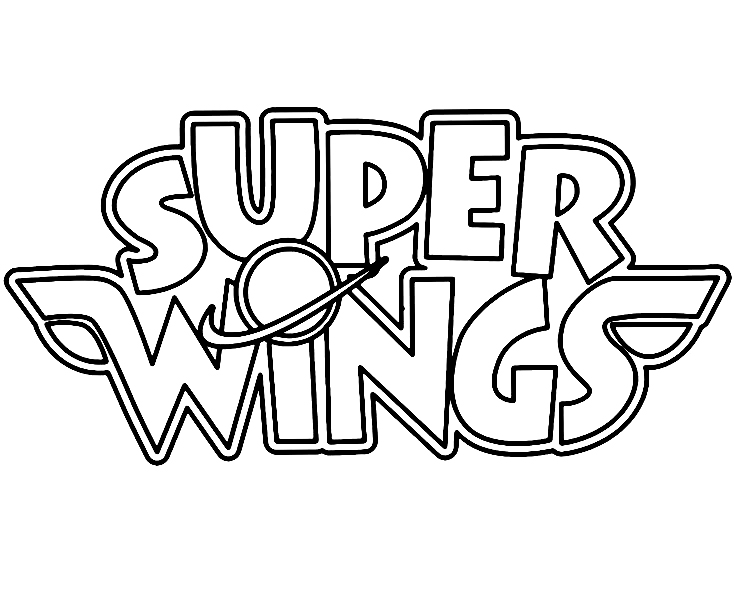 شعار سوبر وينجز من صفحة تلوين سوبر وينجز