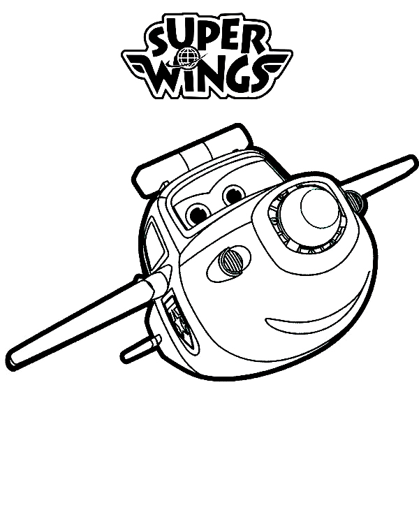 Un agente dell'aereo della polizia Paul di Super Wings di Super Wings