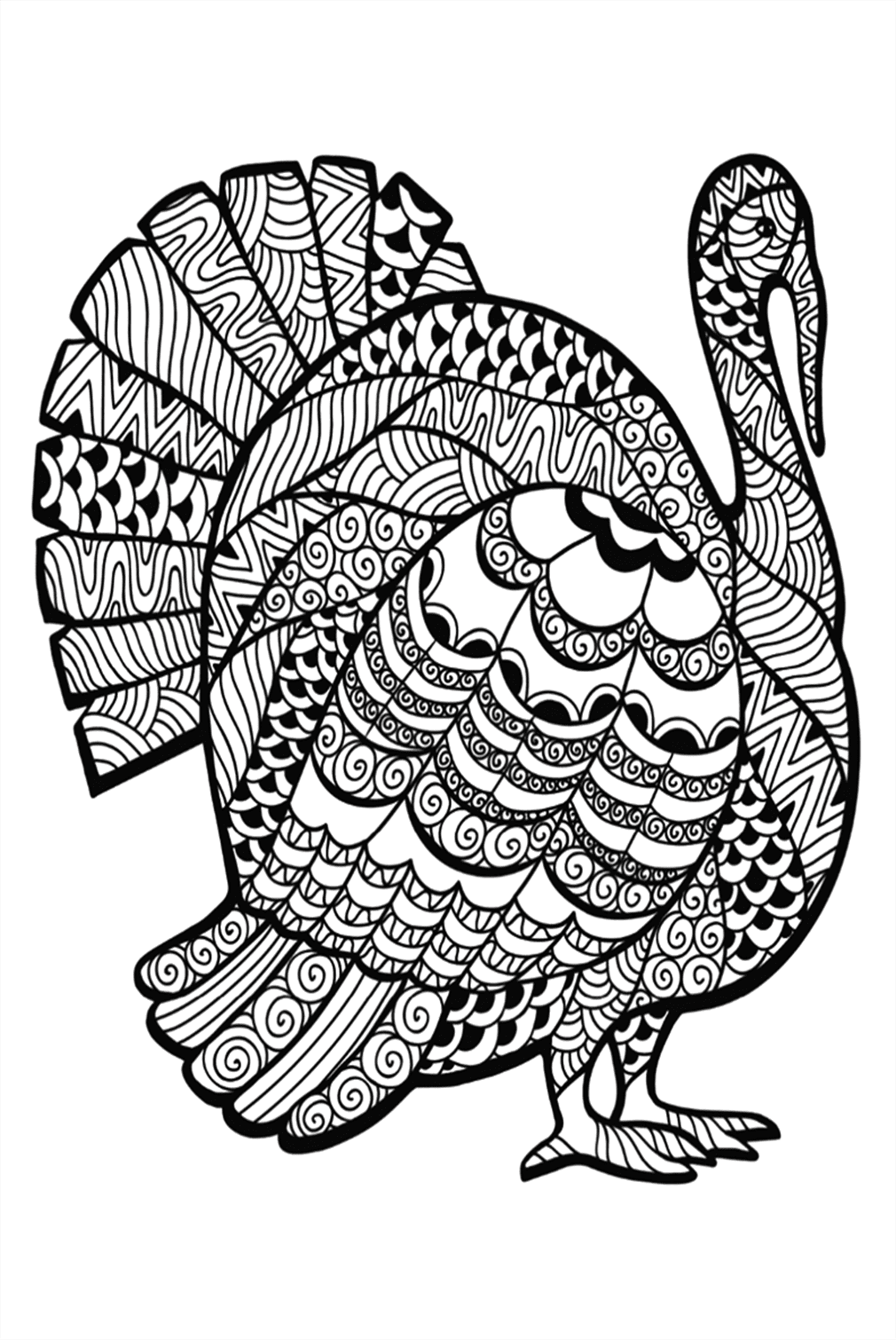 Thanksgiving Turkey Coloring Page