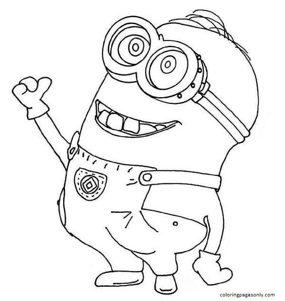 The Minion Dave The Rocket Launcher Coloring Pages