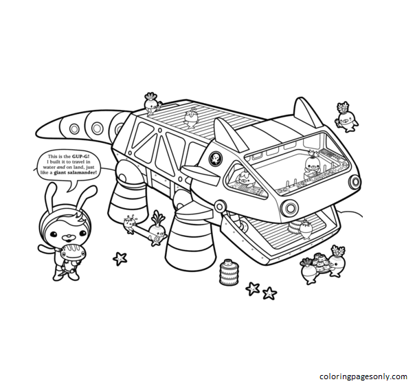 Tweak Presents the Gup G Coloring Pages