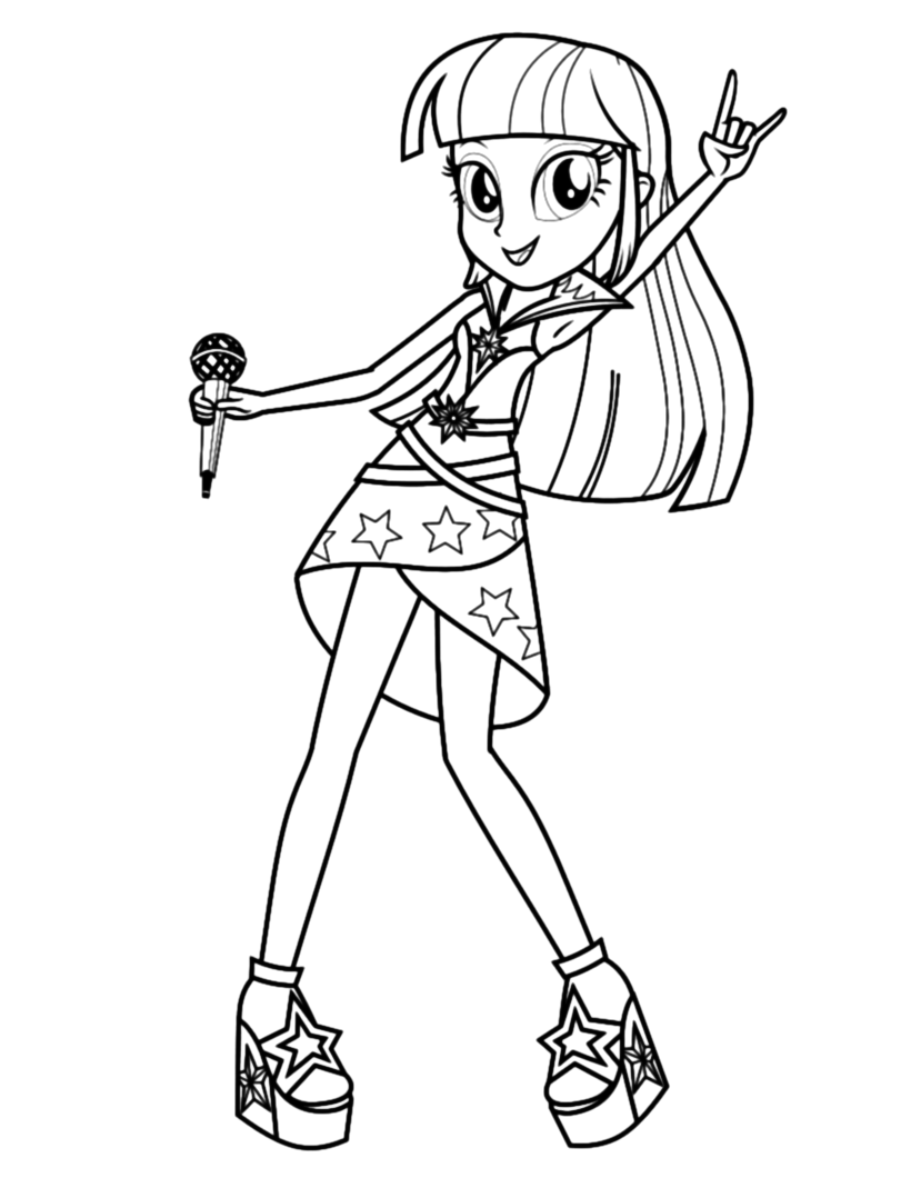 Twilight Sparkle Sings Coloring Pages