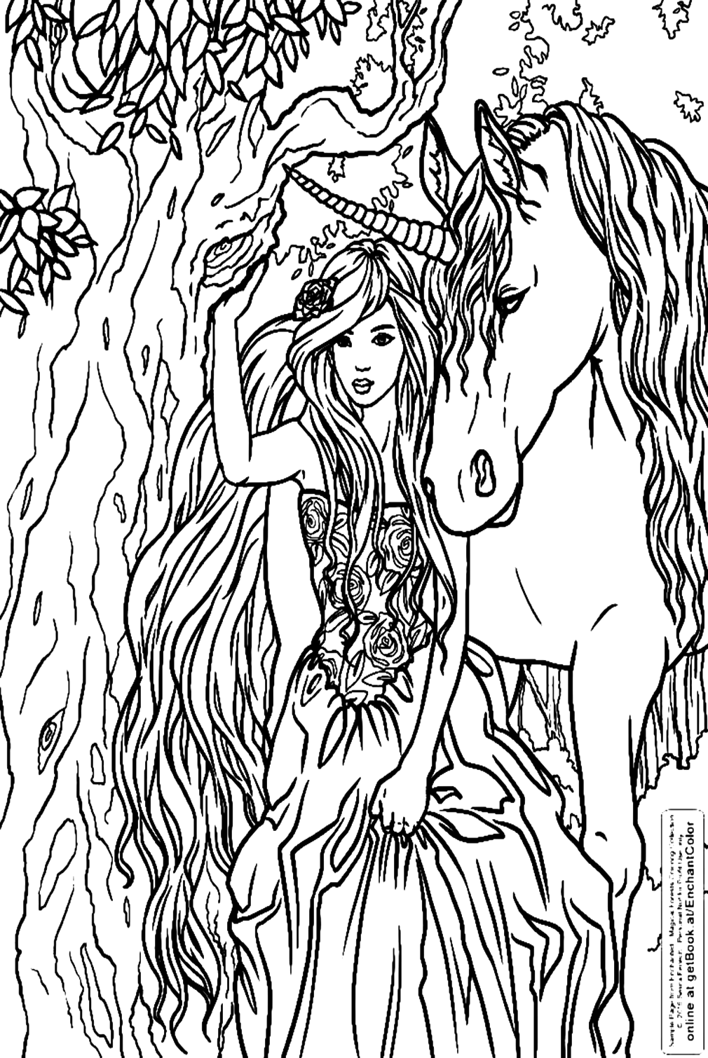 Unicorn And Mermaid Coloring Pages