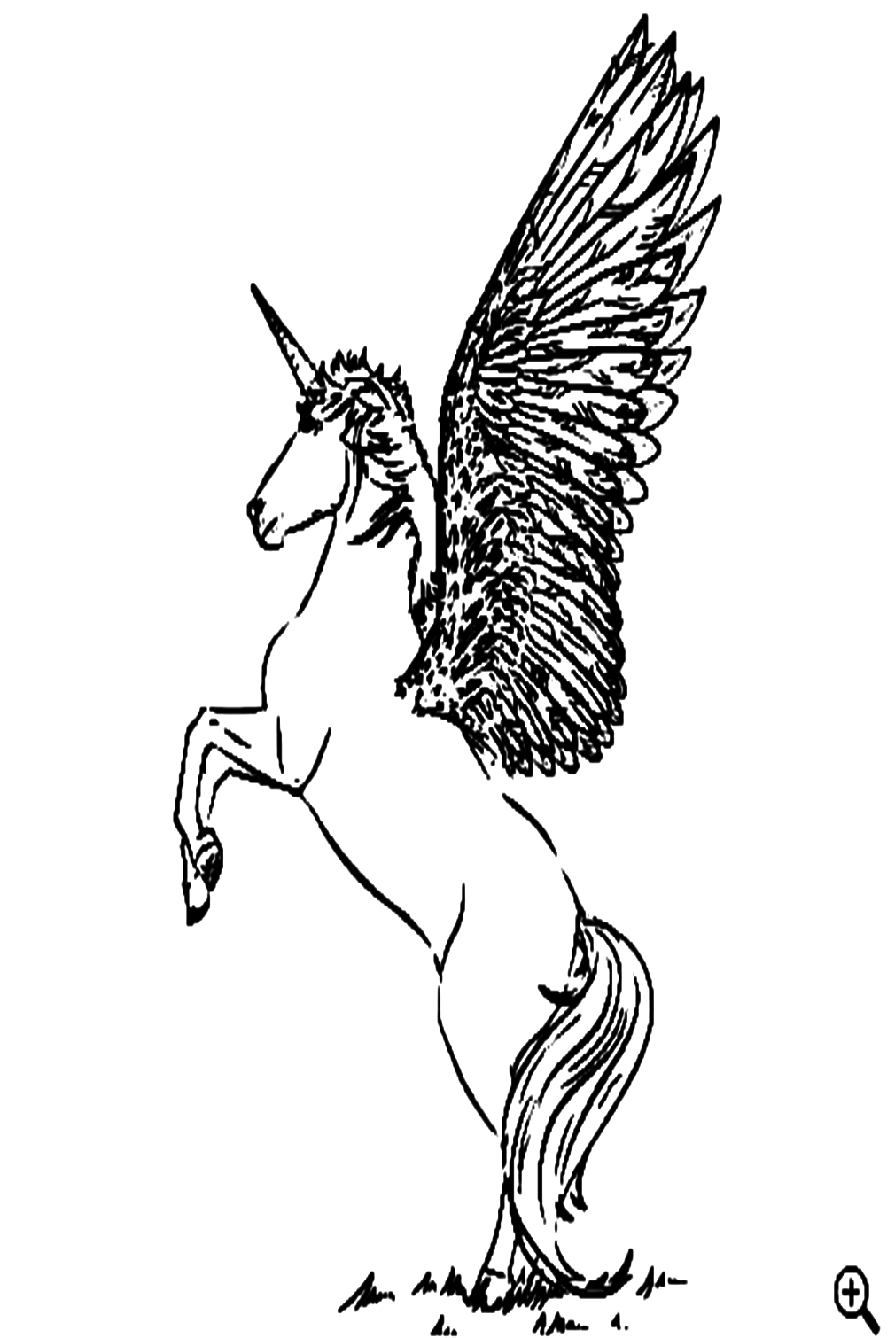 Unicorn With Wings Coloring Pages