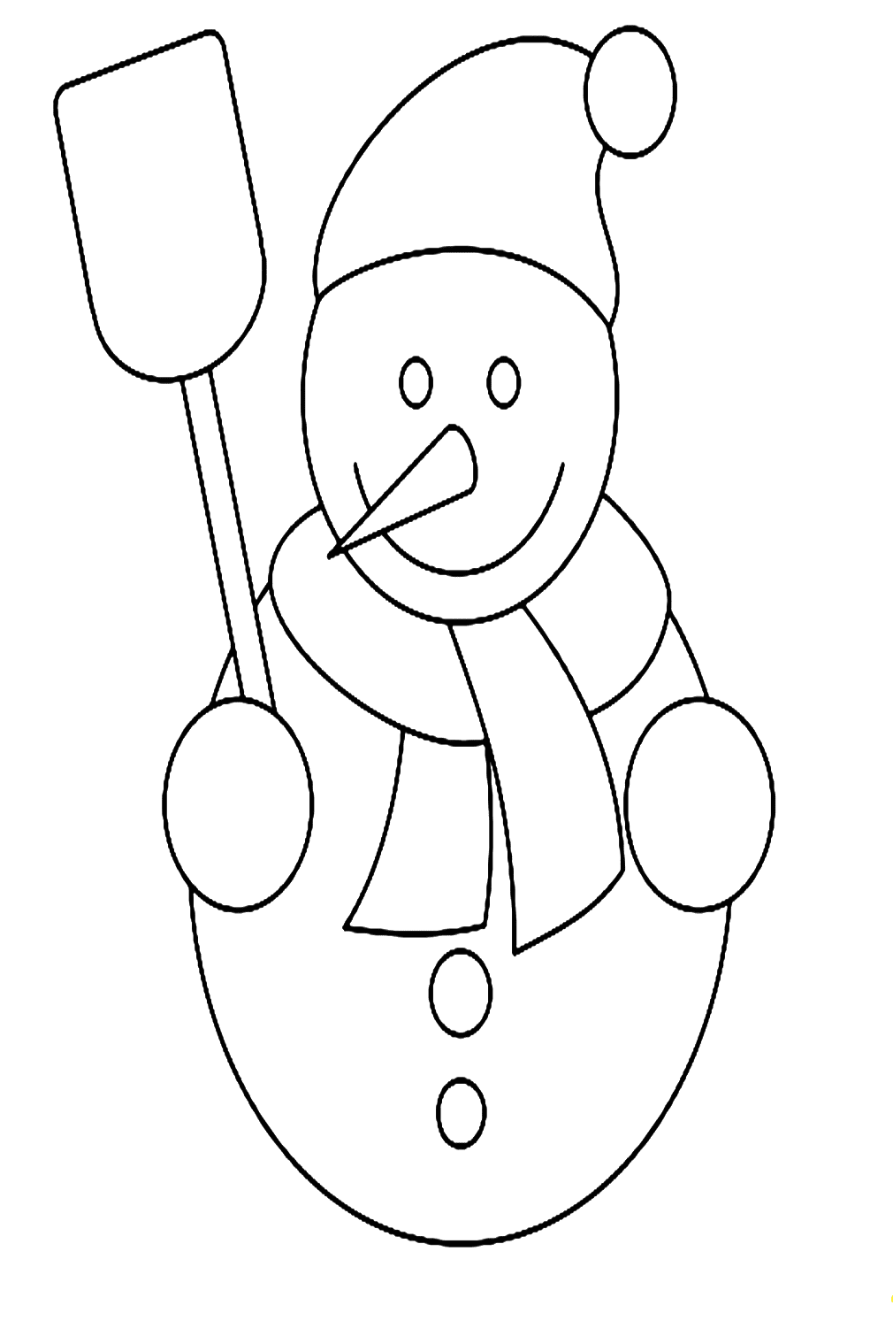 Warm Snowman Coloring Pages