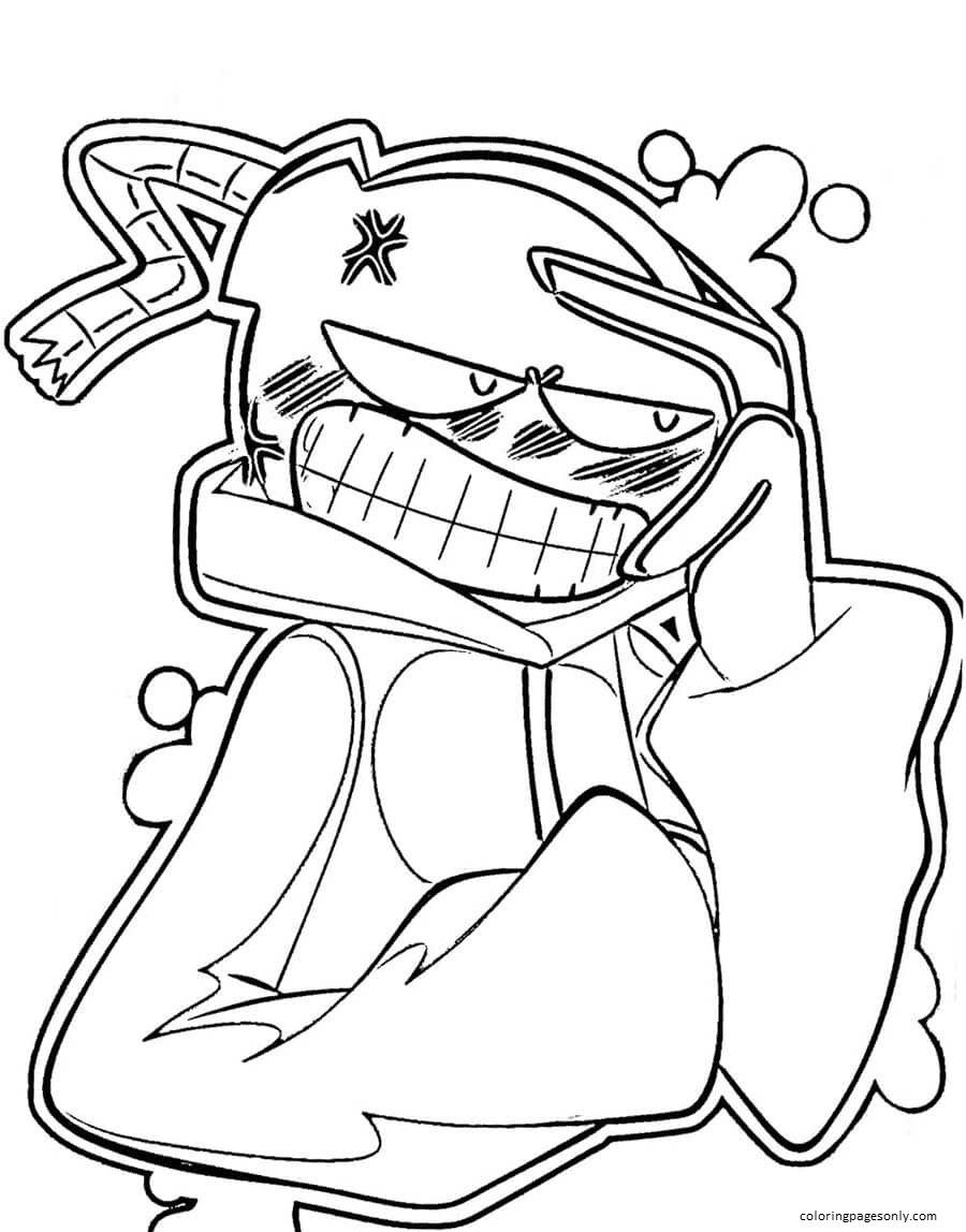 Whity Friday Night Funkin 1 Coloring Page