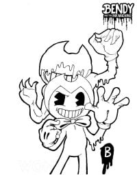 The Ink Bendy, as a failed recreation of Bendy from Bendy and the Ink Machine Coloring Pages
