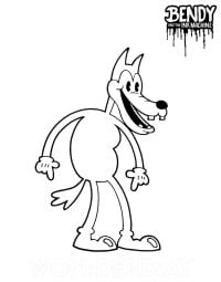 Original Boris the Wolf from Bendy and the Ink Machine Coloring Page