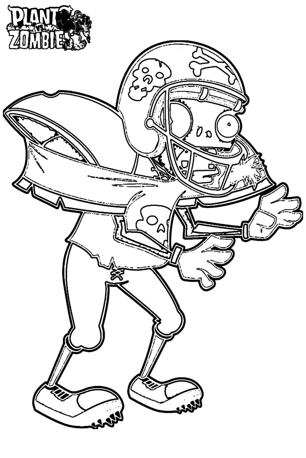 Football Zombie Coloring Pages