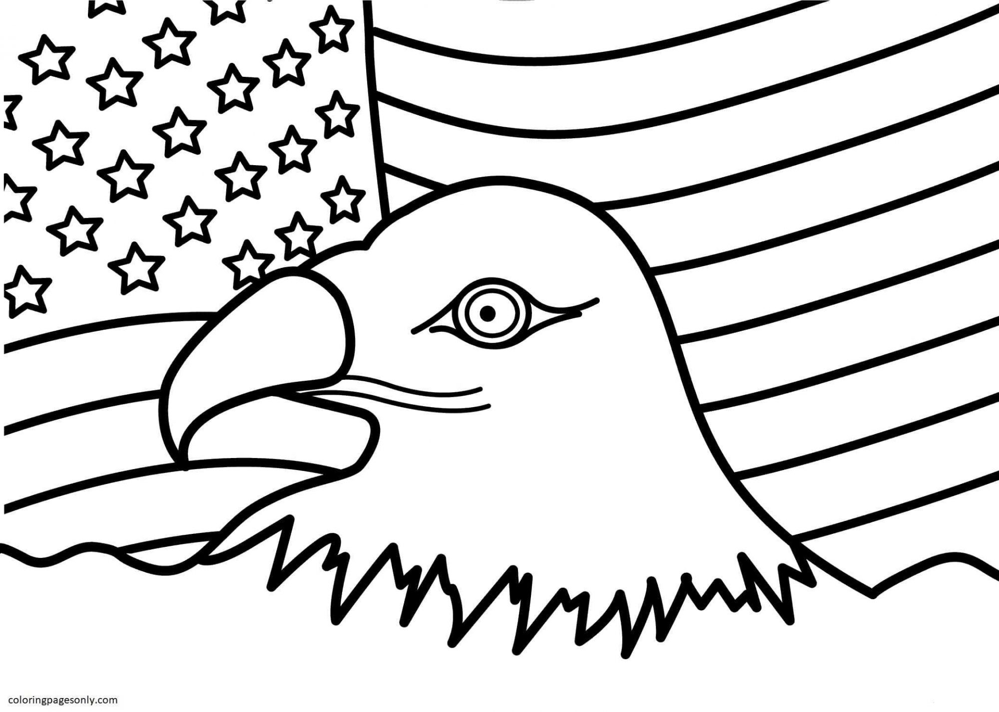 4th of july Usa Independence Coloring Page