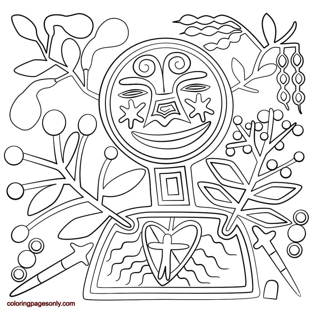 Abstract Figure Coloring Page