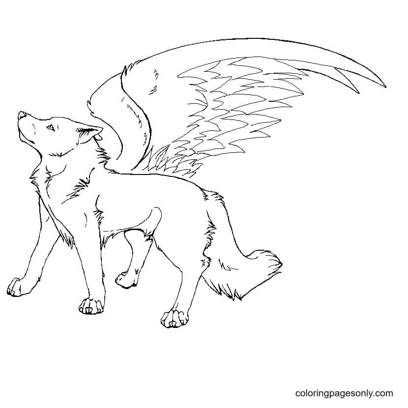 Adult Wolf Coloring Page