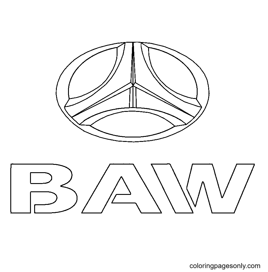 BAW Logo Coloring Page