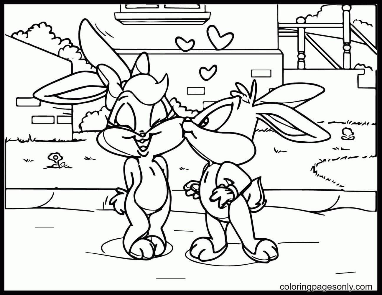 Baby Bugs Bunny y Lola se besan de Lola Bunny