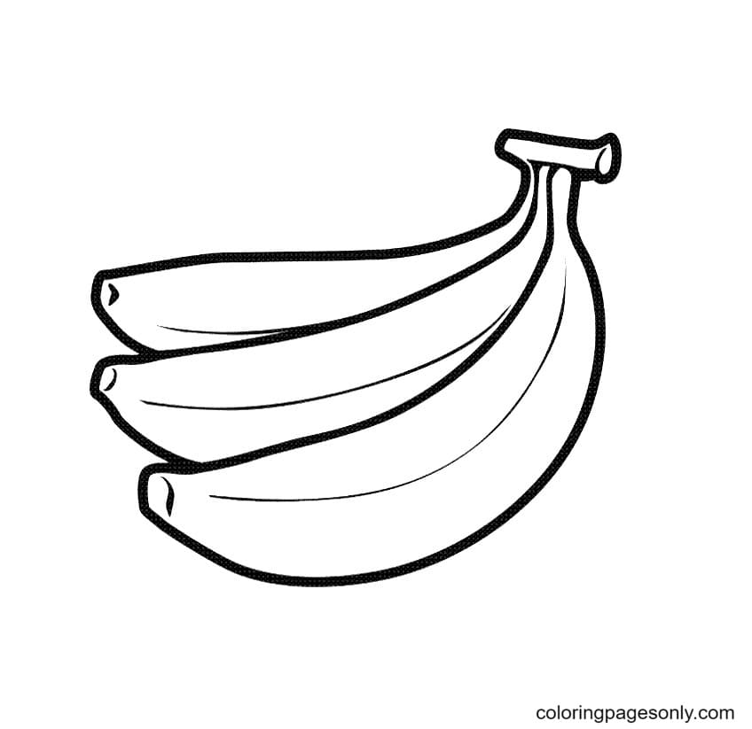 Bananas para colorir