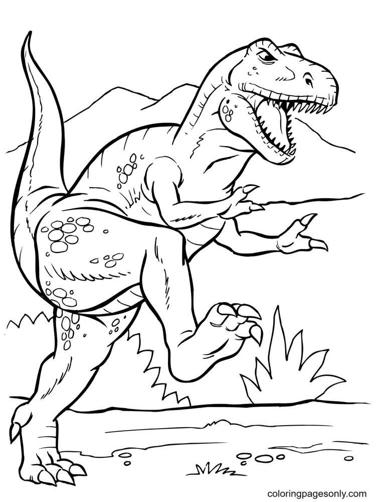 Bipedal predator Coloring Pages