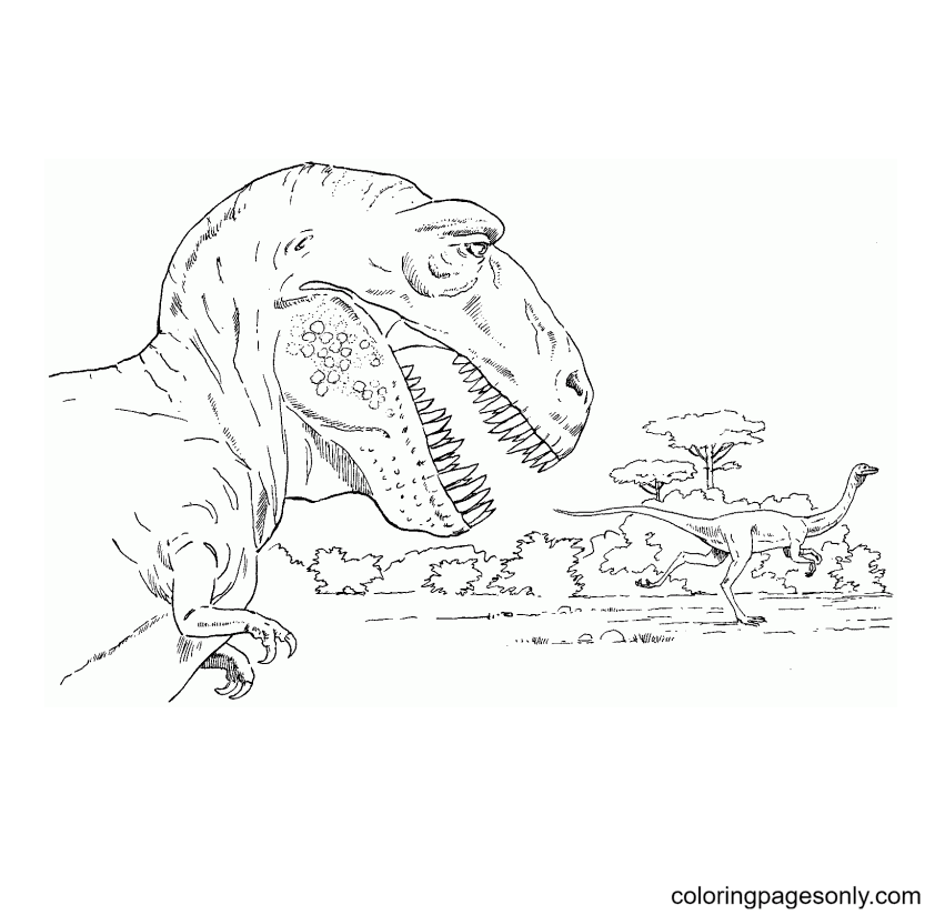 Blue Jurassic World Coloring Page