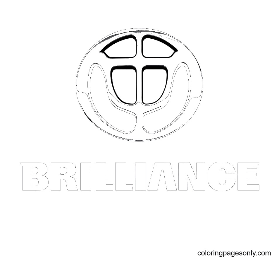 Brilliance Auto Logo Coloring Page