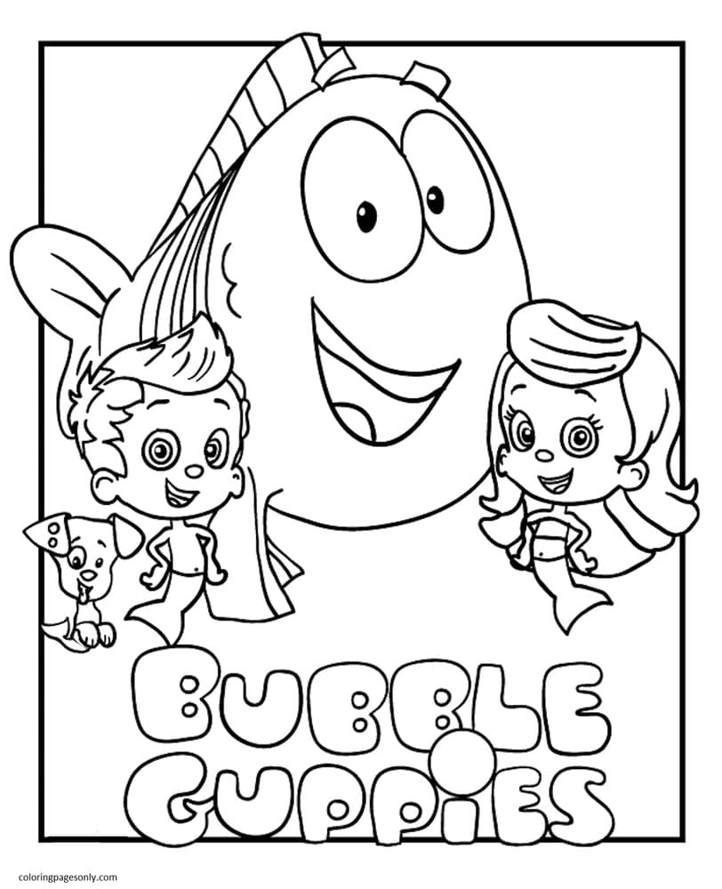 Página para colorir Bubble Guppies 0