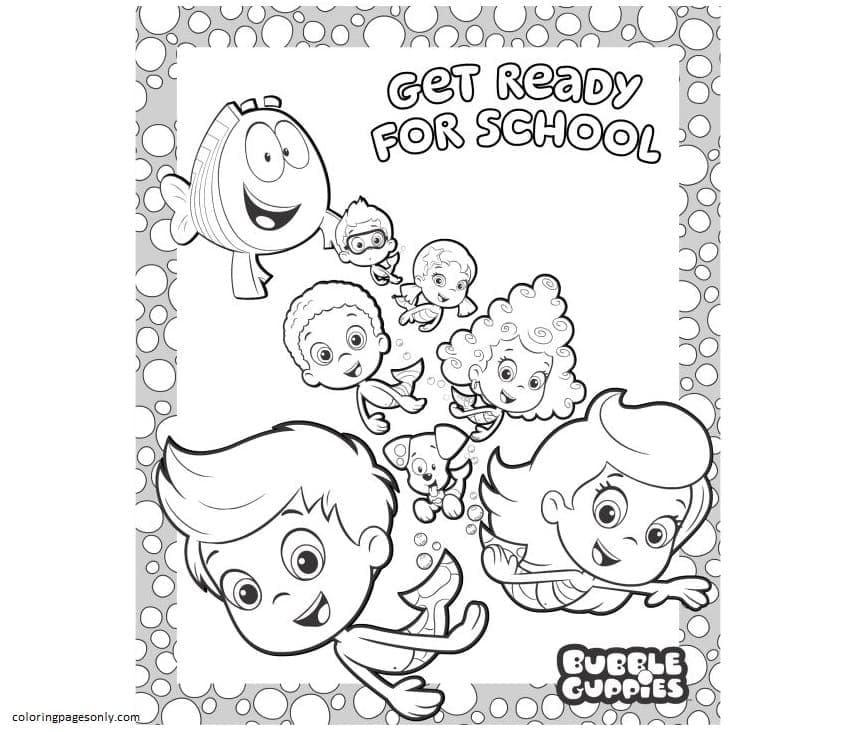 Bubble Guppies 3 Coloring Page