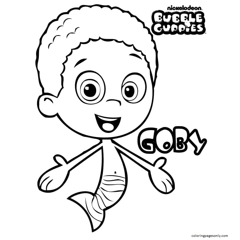 Bubble Guppies Goby Coloring Page