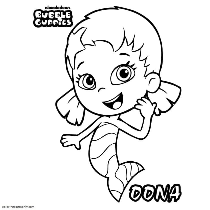 Bubble Guppies Oona Coloring Page