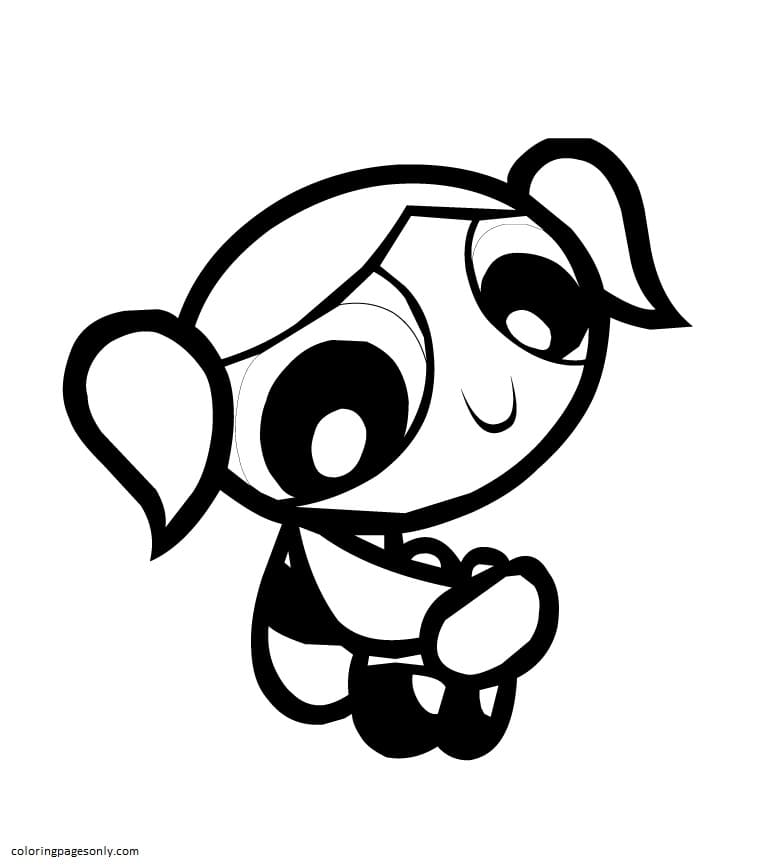 Bubble Power Puff Girls Coloring Page