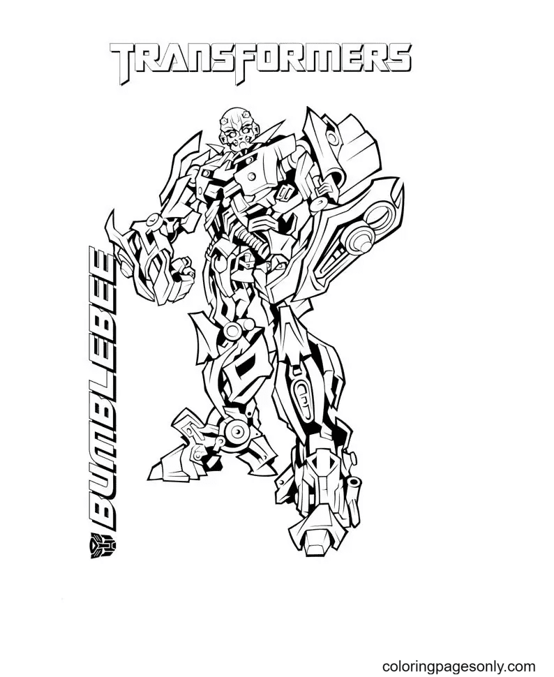 Bumblebee Free Coloring Page