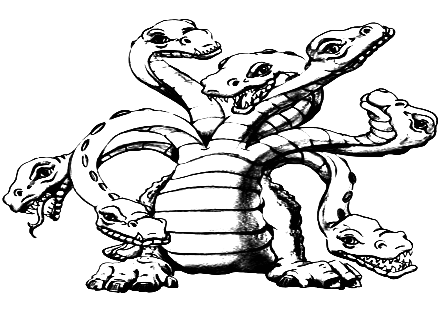 Cartoon Hydra Coloring Page