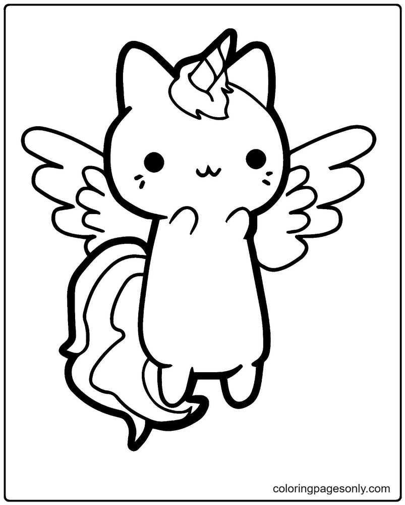 Unicorn Cat Coloring Pages To Print