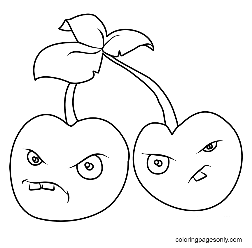 Cherry Bomb Coloring Page
