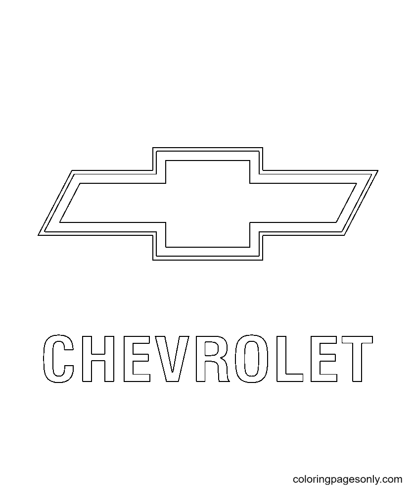 Ausmalbilder Chevrolet-Logo