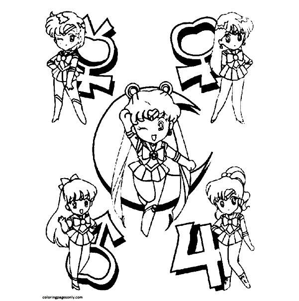 Chibi Sailor Moon 1 Coloring Page